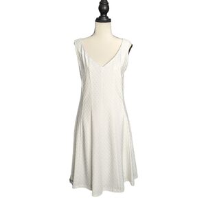 RN Studio White Fit and Flare Sleeveless Dress